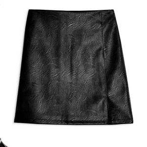 Topshop Faux Leather Miniskirt